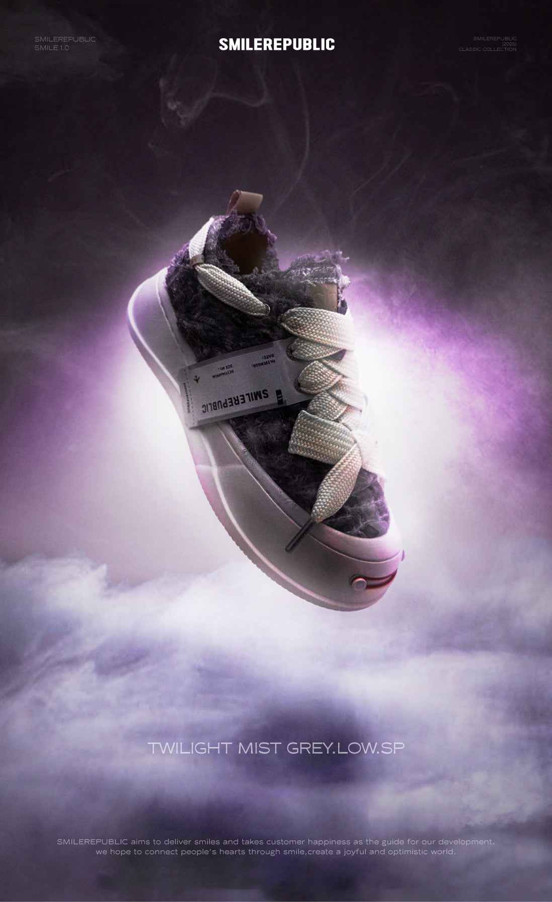 Twilight Mist Grey Low Top Canvas Shoes