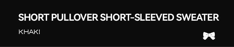 Short Pullover Short-Sleeved Sweater - SMILEREPUBLIC