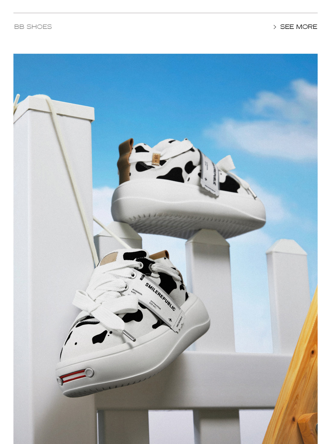 Dairy Cow Colored Twill Bread Shoes