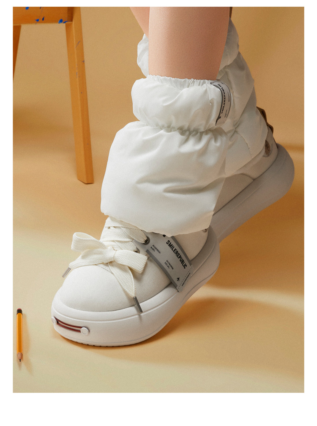 White Twill Bread Shoes