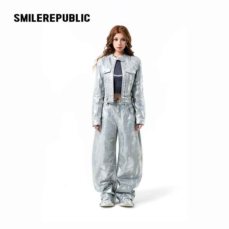 Silver Coated Jeans