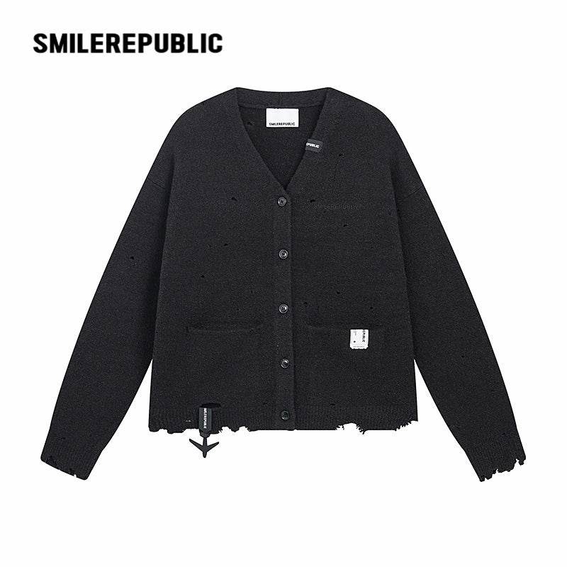 Torn To Make Old Cardigan - SMILEREPUBLIC