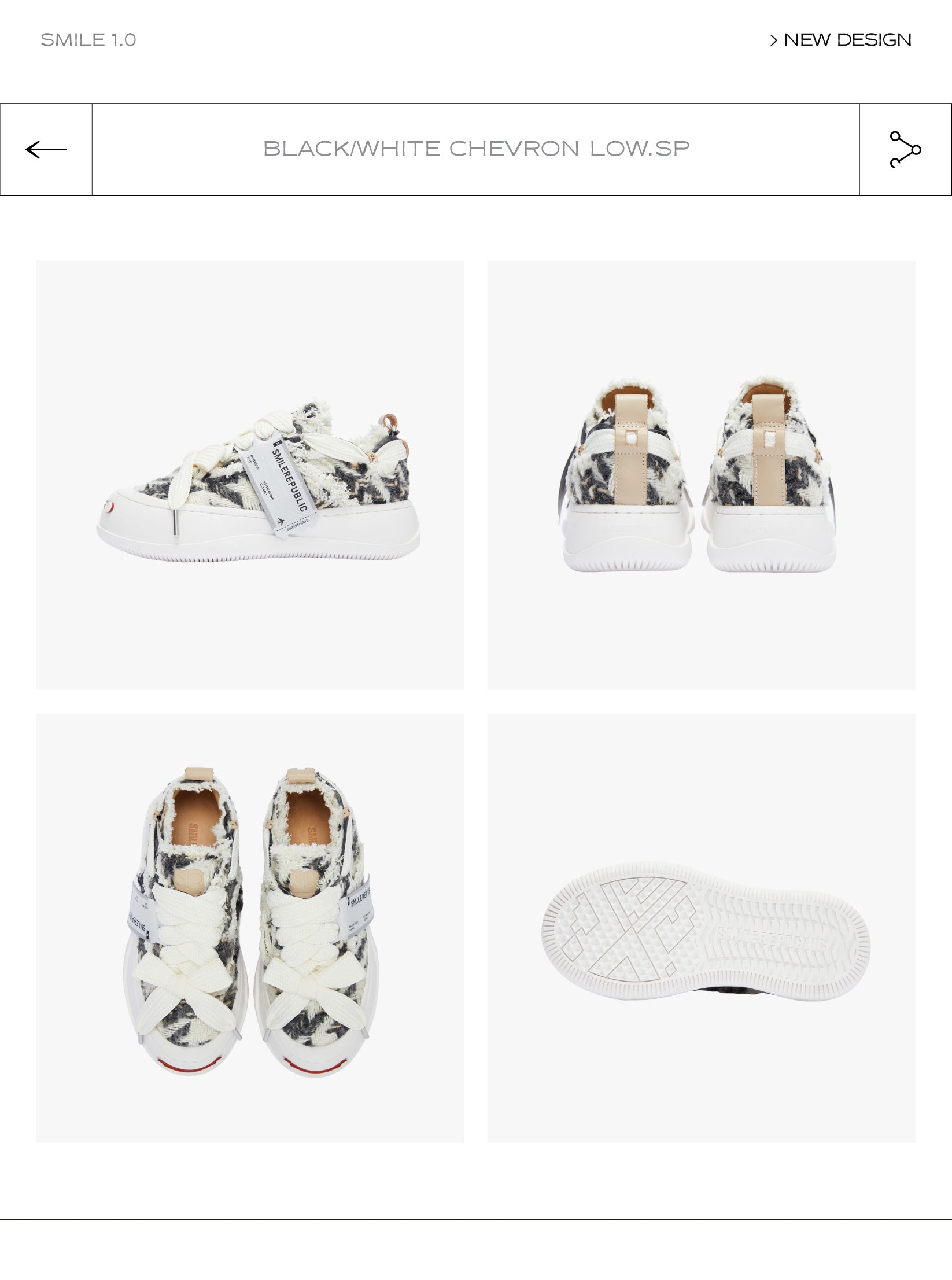 Black White Chevron SB Sneaker