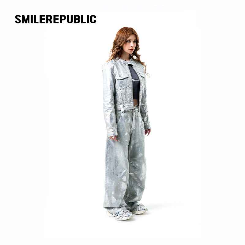 Silver Coated Jeans