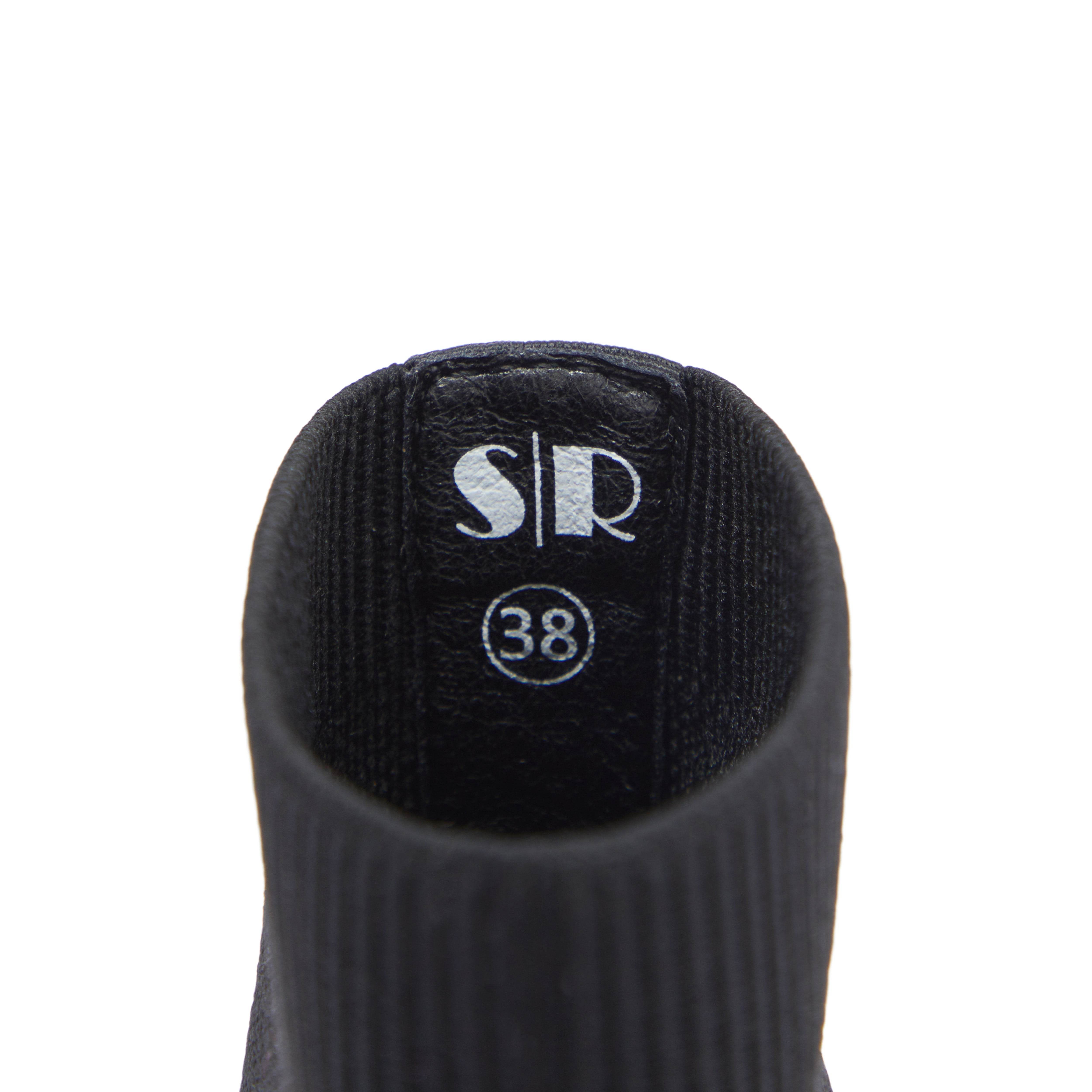 Black Weaving Calf Black Socks Shoes - SMILEREPUBLIC