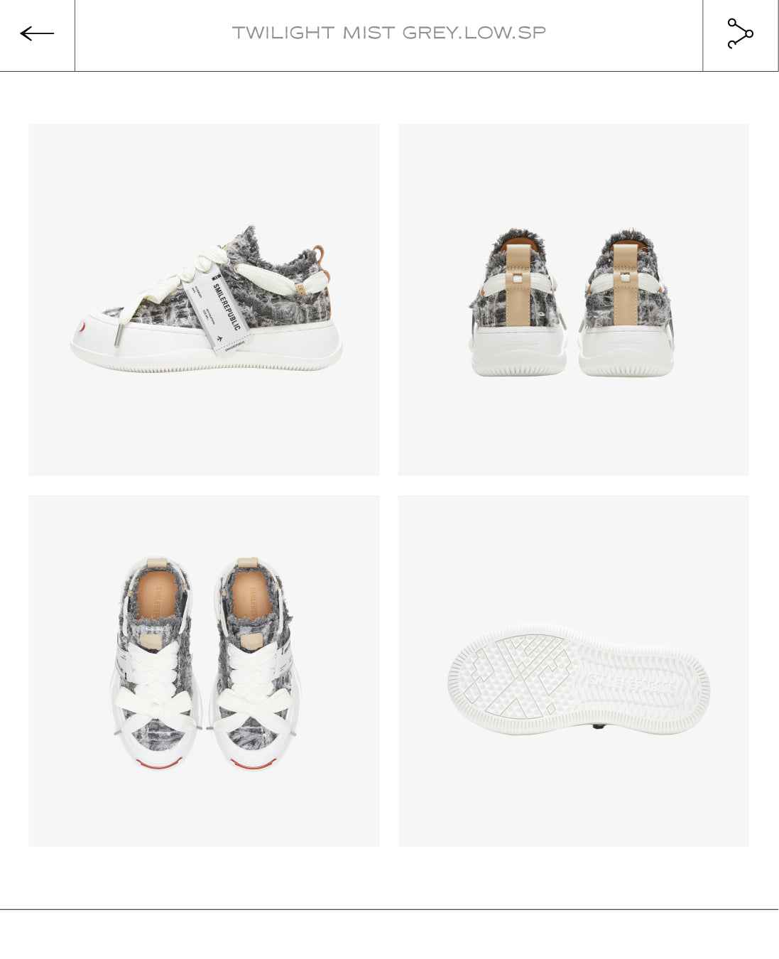 Twilight Mist Grey Low Top Canvas Shoes