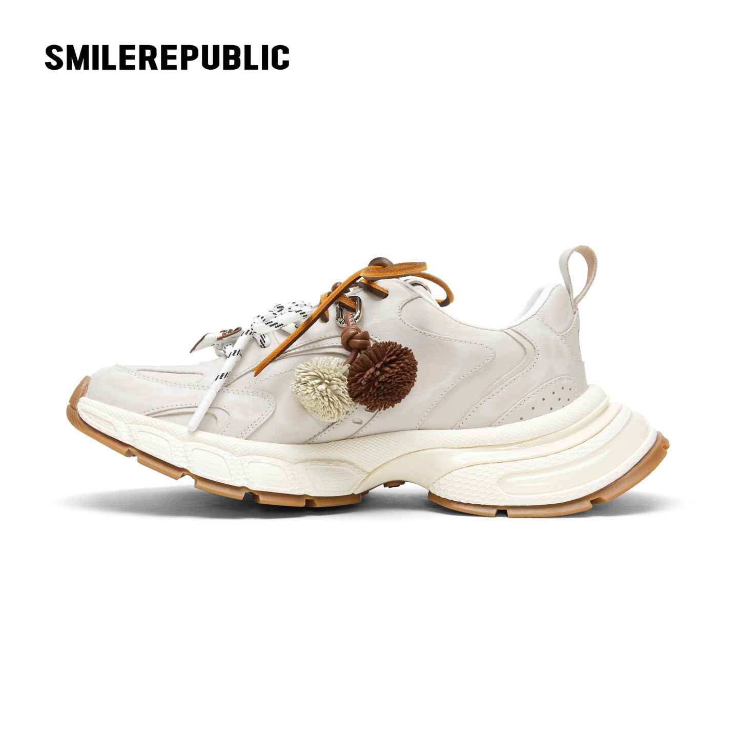 XXXS Volcanic Ash Distressed Leather Low-Top Pinecone Old Shoes