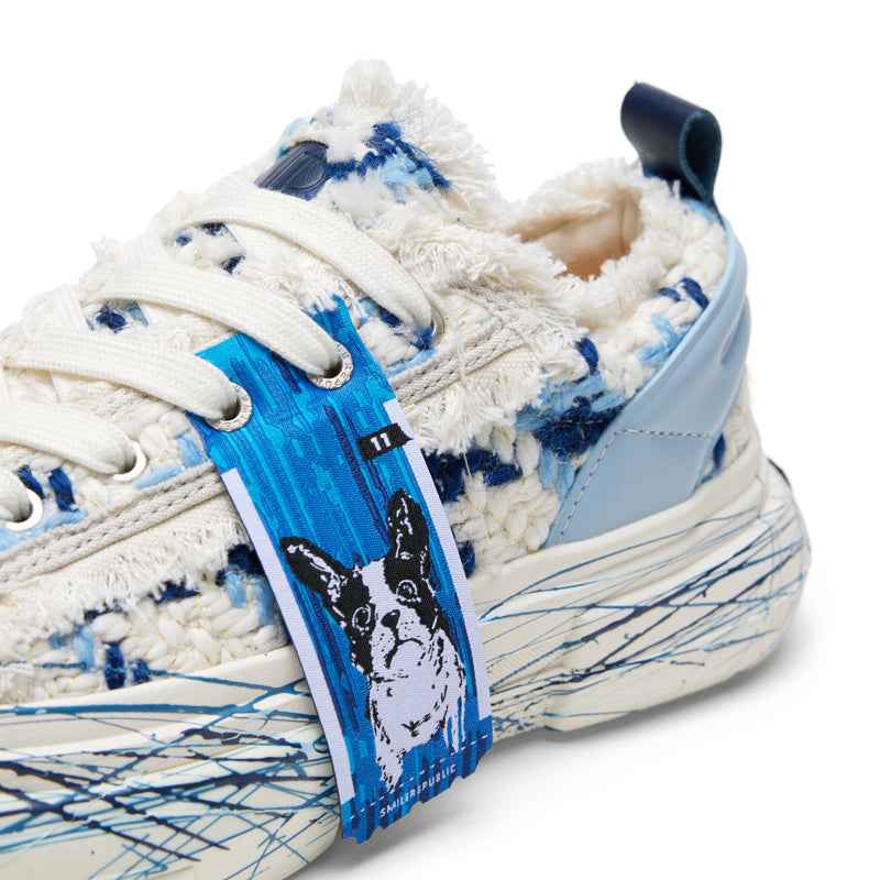 Inception 70s Splash Ink Blue Tweed