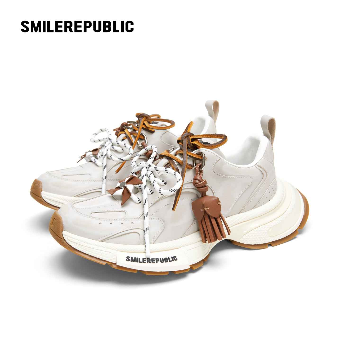 XXXS Volcanic Ash Distressed Leather Low-Top Pinecone Old Shoes