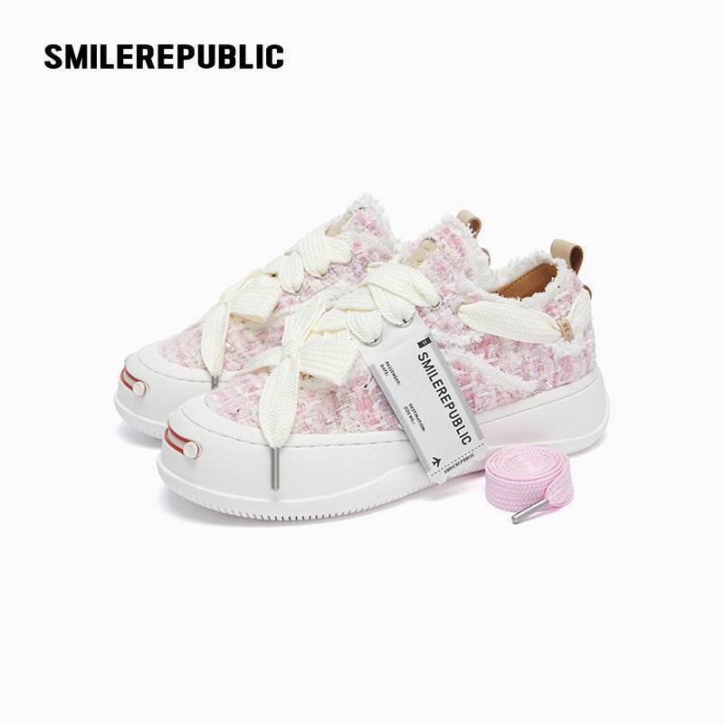 Streamer Pink Tweed Low Top SB Sneaker - SMILEREPUBLIC