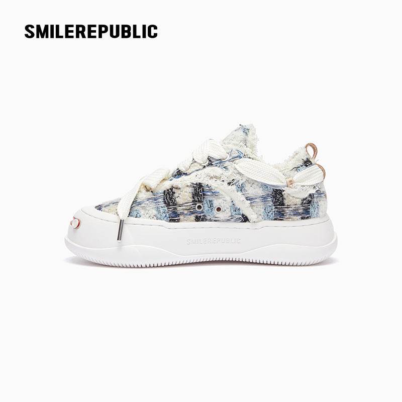 Blue Black Woolen Low Top SB Sneaker - SMILEREPUBLIC