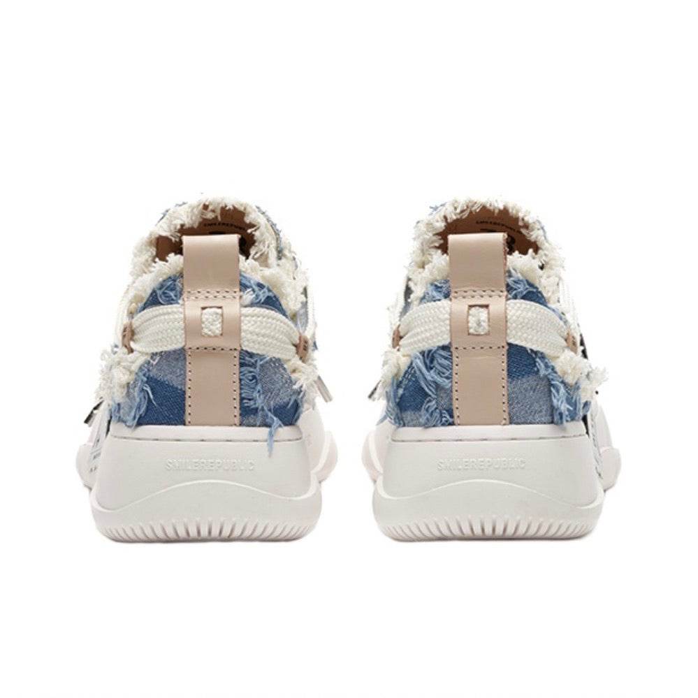Light Blue Plaid Denim Canvas SB Sneaker - SMILEREPUBLIC