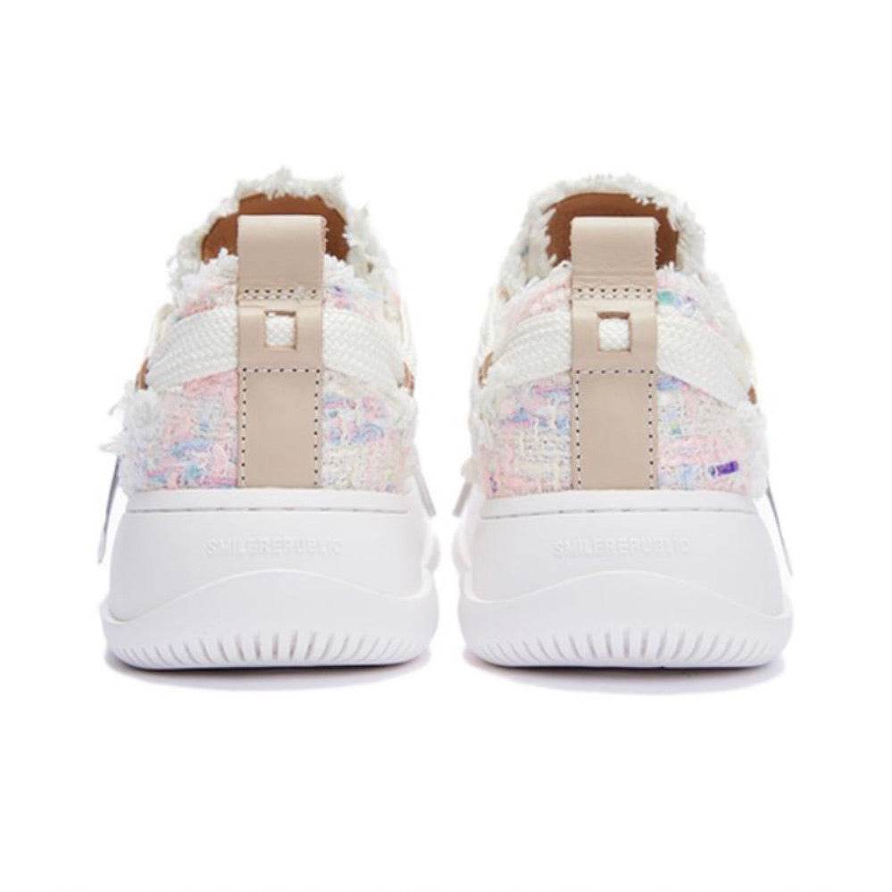 Pink Light Blue Tweed Canvas SB Shoes - SMILEREPUBLIC