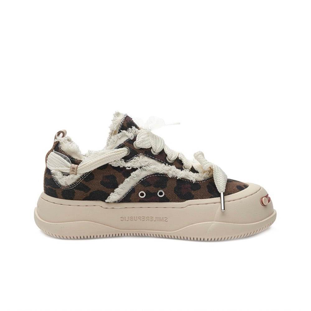 Brown Leopard Print Low Top SB Sneaker - SMILEREPUBLIC