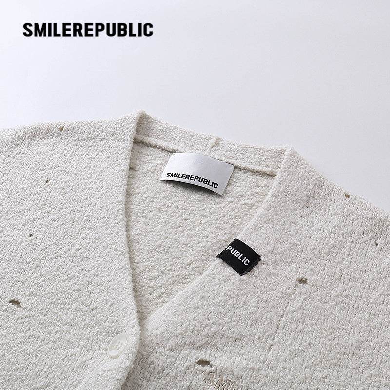Torn To Make Old Cardigan - SMILEREPUBLIC
