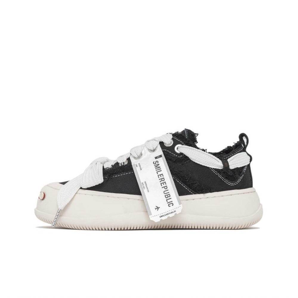 Black Coarse Canvas SB Sneaker - SMILEREPUBLIC