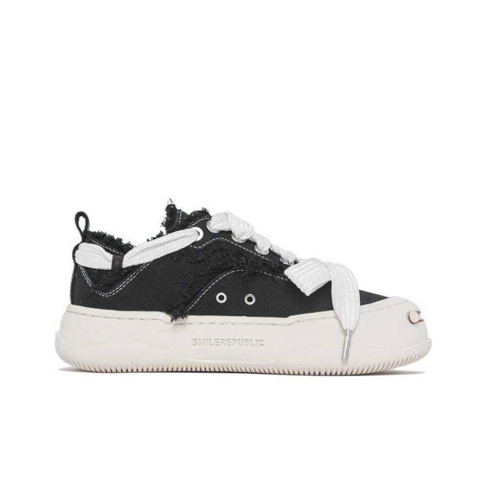 Black Coarse Canvas SB Sneaker - SMILEREPUBLIC