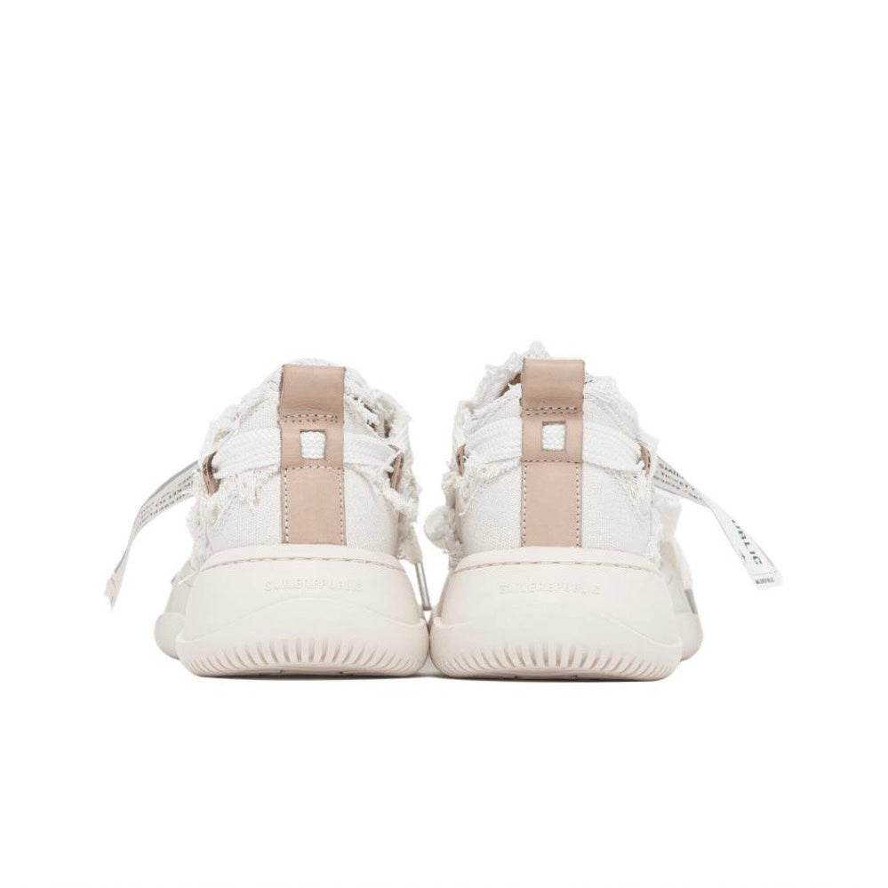 White Coarse Canvas SB Sneaker - SMILEREPUBLIC