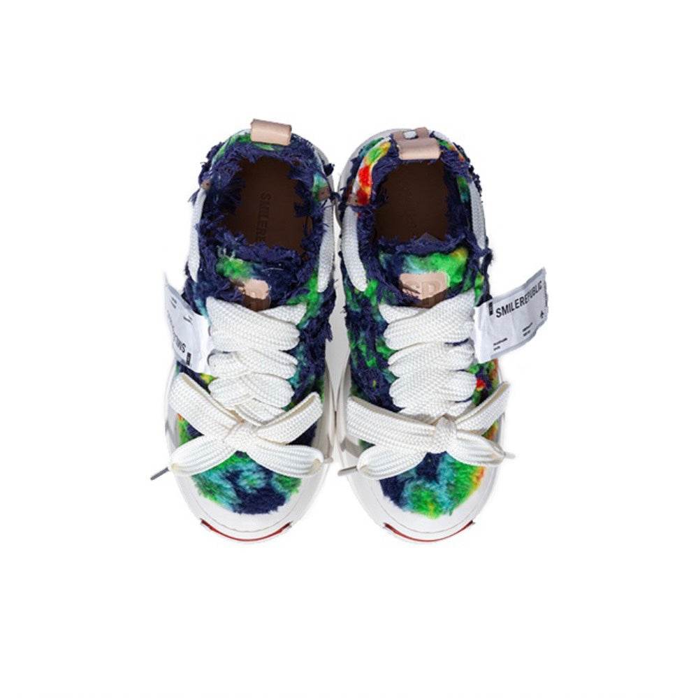 Blue Green Tweed Sneaker - SMILEREPUBLIC