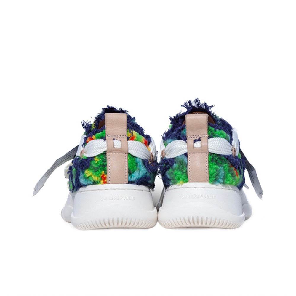 Blue Green Tweed Sneaker - SMILEREPUBLIC
