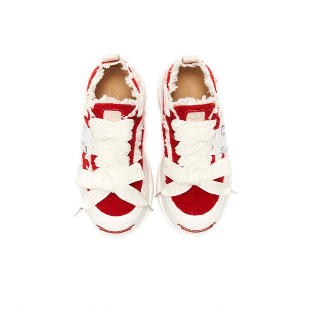 Classic Red Tweed Fashion SB Sneaker - SMILEREPUBLIC