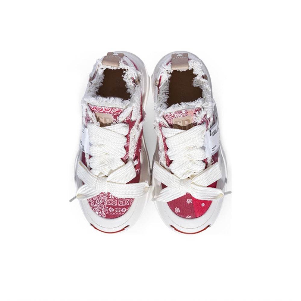 Red Coarse Canvas SB Sneaker - SMILEREPUBLIC