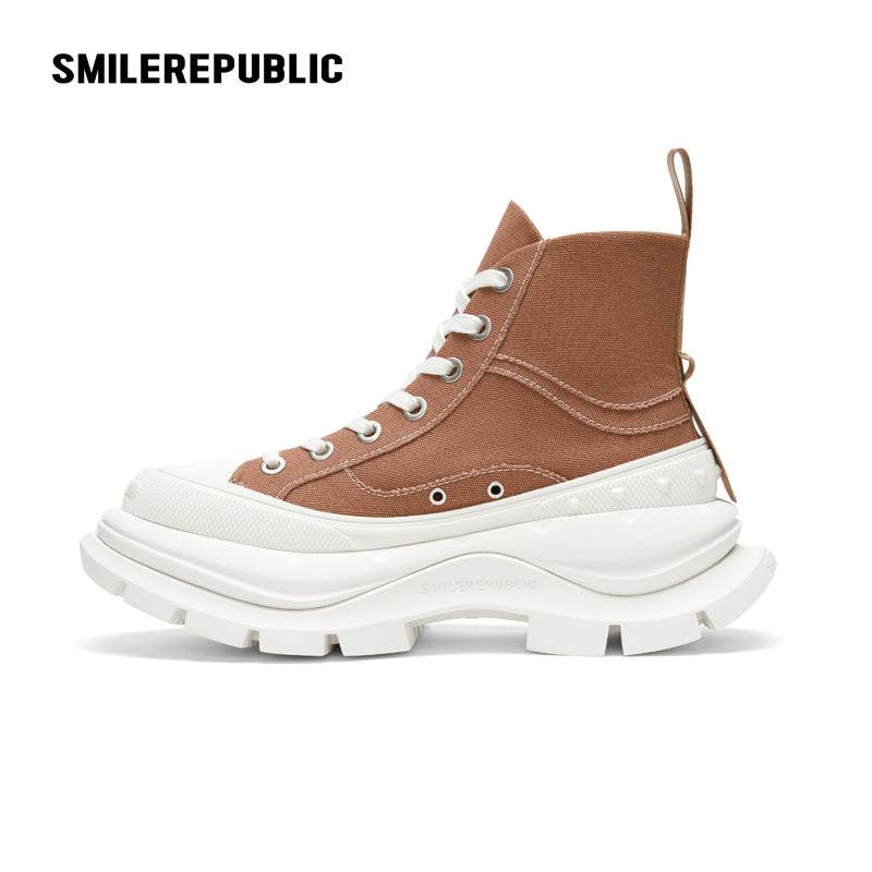 【Limited】Khaki SR 2.0 High Top Canvas Shoes - SMILEREPUBLIC
