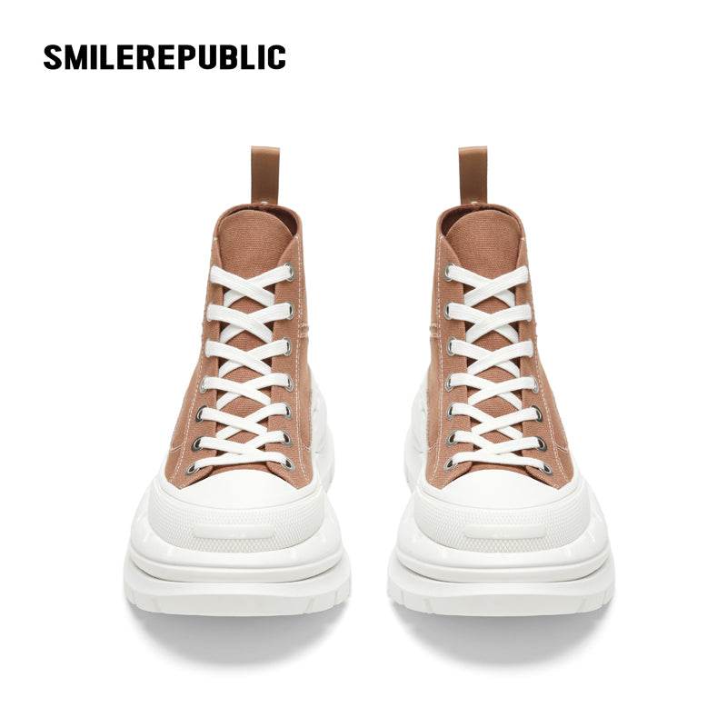 【Limited】Khaki SR 2.0 High Top Canvas Shoes - SMILEREPUBLIC