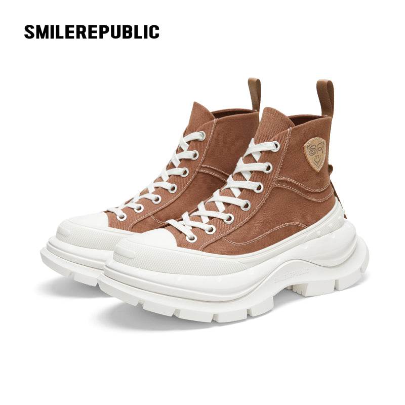 【Limited】Khaki SR 2.0 High Top Canvas Shoes - SMILEREPUBLIC