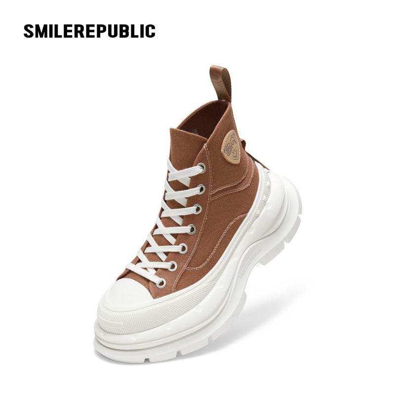 【Limited】Khaki SR 2.0 High Top Canvas Shoes - SMILEREPUBLIC
