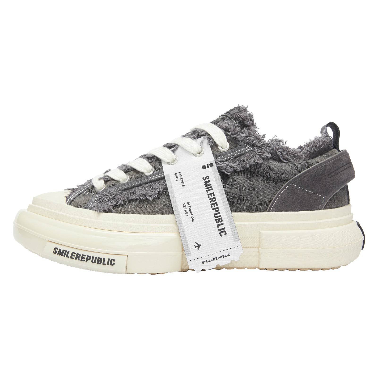 Inception 70s Fringe Grey Sneakers Fashion Streetstyle Slip on Shoes - SMILEREPUBLIC