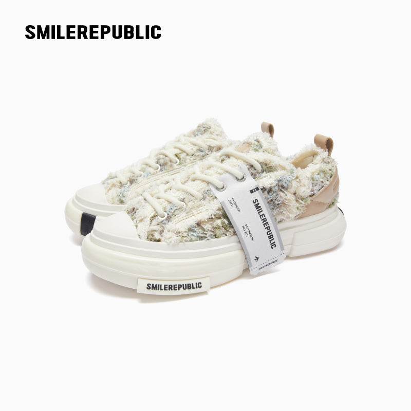 70S Monet Tweed Low Top SB Sneaker Canvas Shoes - SMILEREPUBLIC