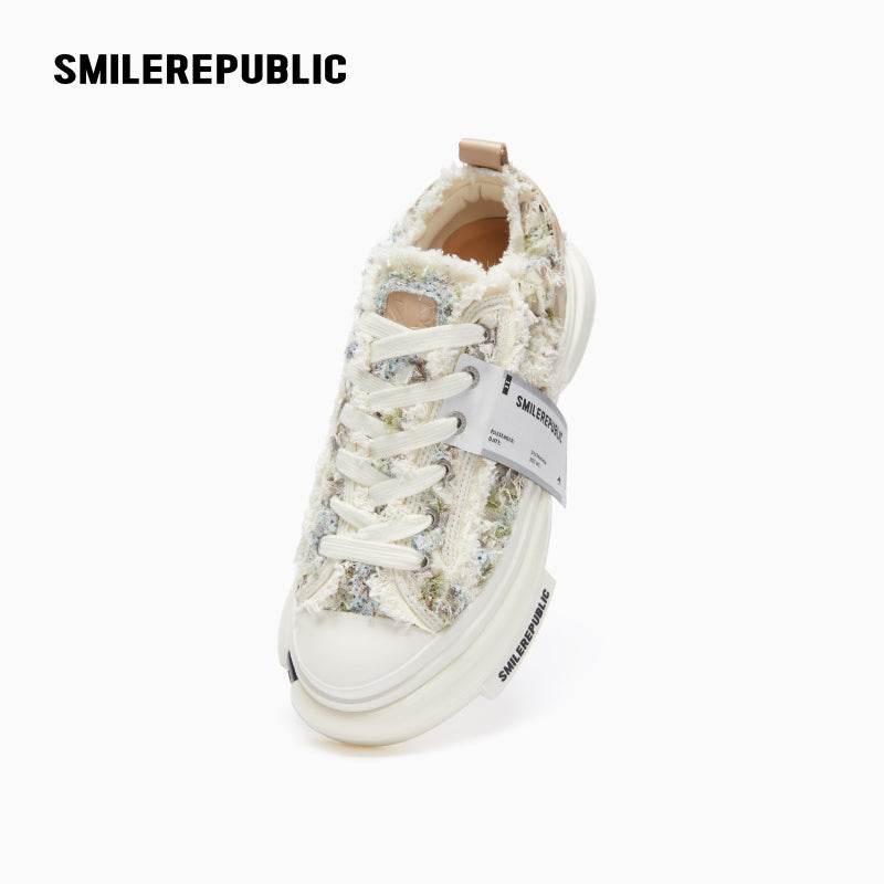 70S Monet Tweed Low Top SB Sneaker Canvas Shoes - SMILEREPUBLIC
