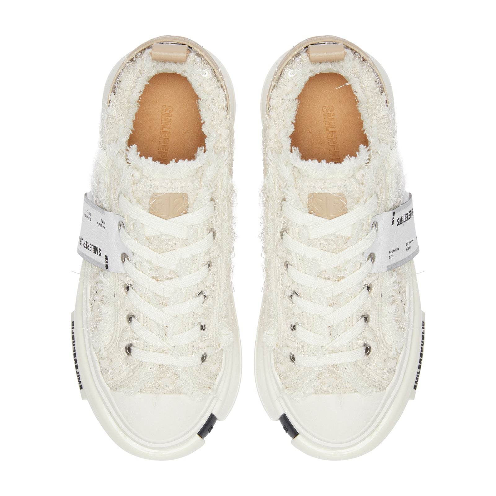 Inception 70s Pearl Girl White Pink Sneakers Shoes Streetstyle - SMILEREPUBLIC