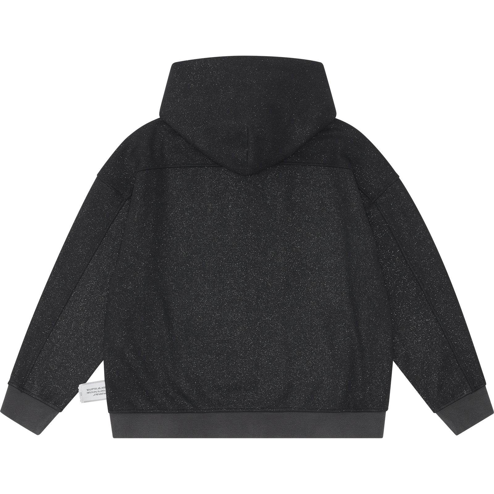 Black Starry Jacket Knit Coat - SMILEREPUBLIC