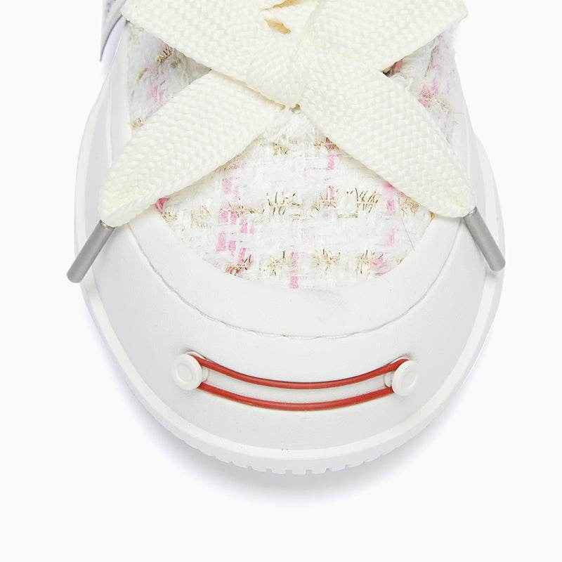 Pink White Tweed Low Top SB Sneaker Canvas Shoes