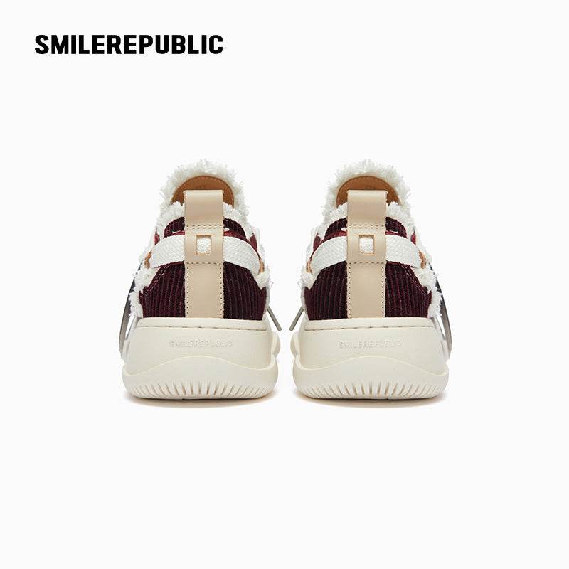 Wine Red Corduroy Low Top SB Sneaker - SMILEREPUBLIC