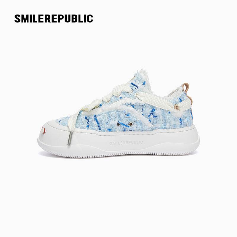 Streamer Blue Tweed Low Top SB Canvas Shoes - SMILEREPUBLIC