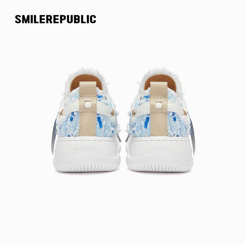 Streamer Blue Tweed Low Top SB Canvas Shoes - SMILEREPUBLIC