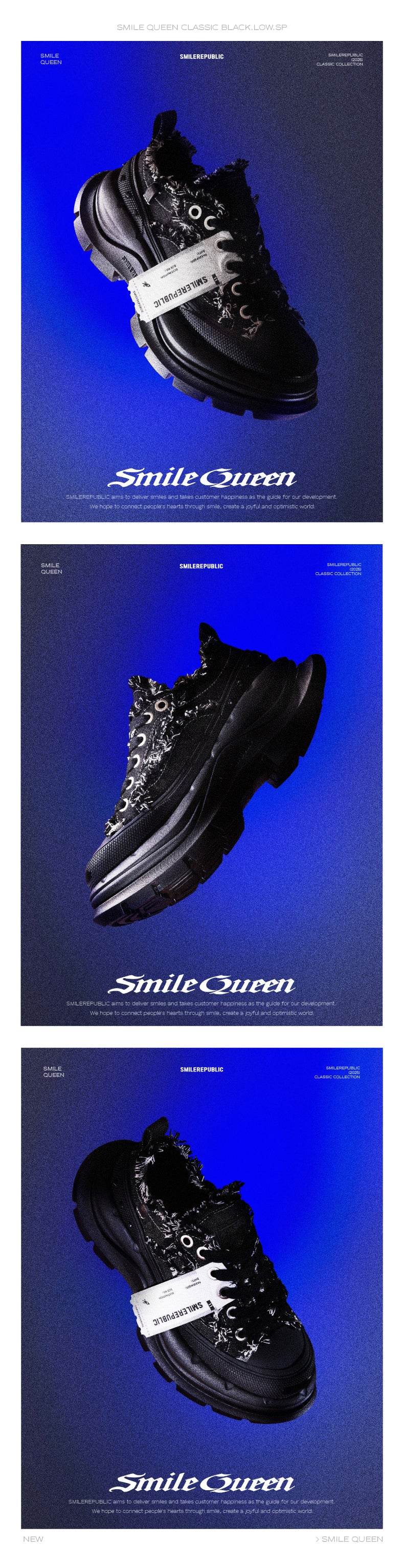 【NEW】2.0 Classic Black Low Top Sneaker - SMILEREPUBLIC