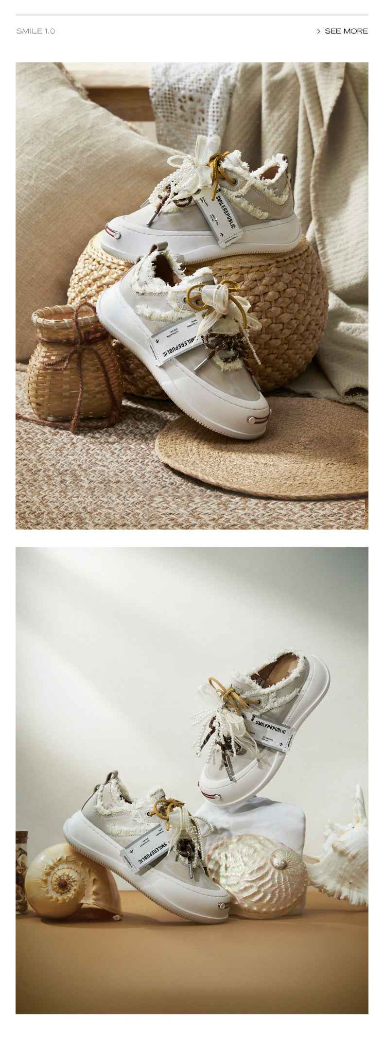 Volcano Ash Polished Leather Canvas Shoes