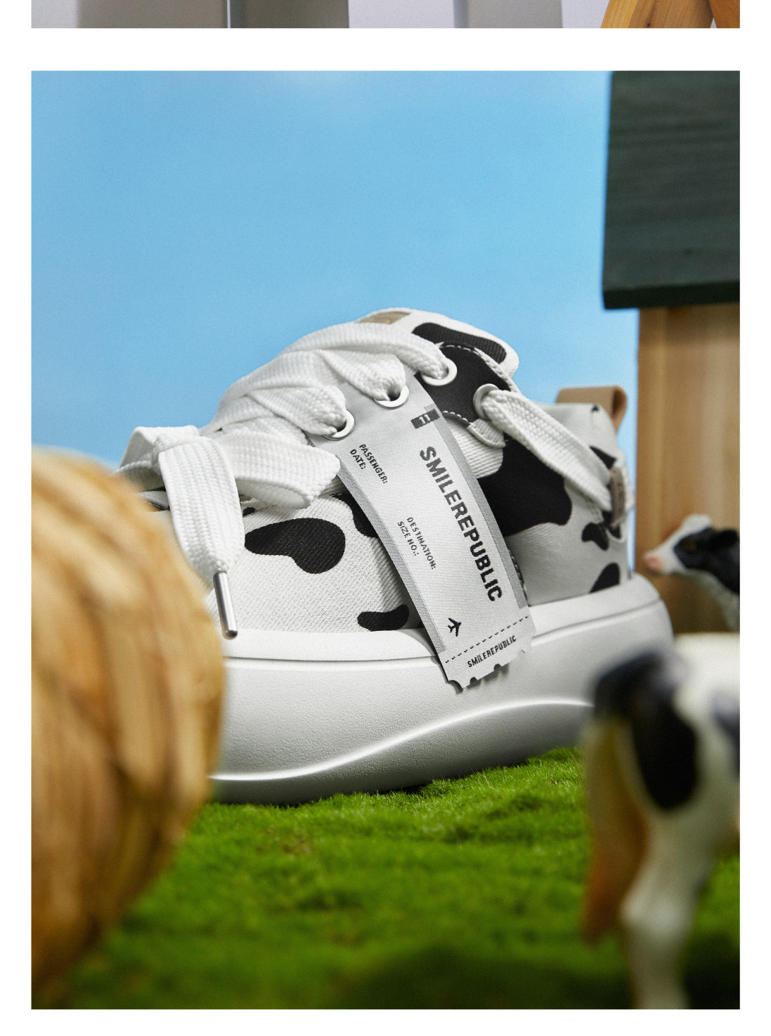 Dairy Cow Colored Twill Bread Shoes