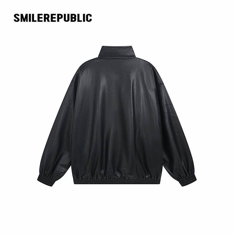 Casual Leather Jacket & Trousers - SMILEREPUBLIC