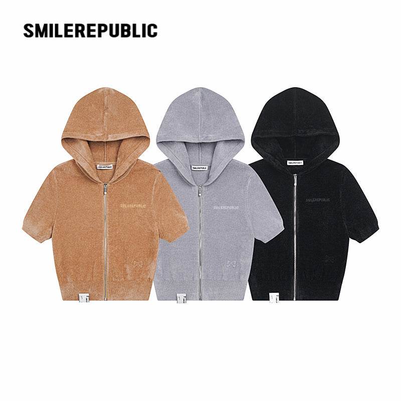 Hooded Knit Short Sleeve - SMILEREPUBLIC