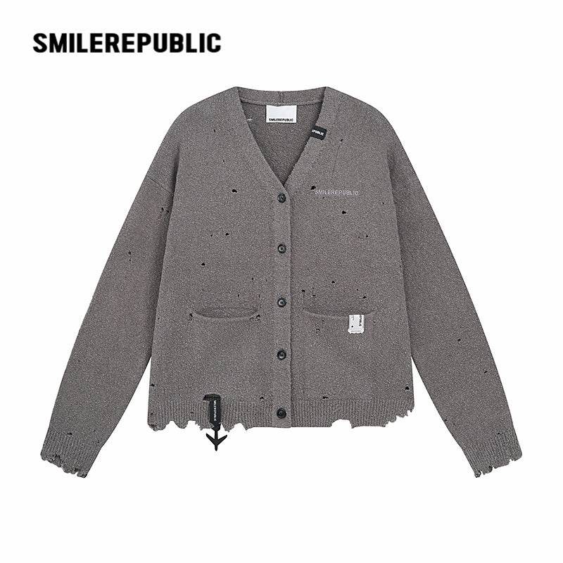 Torn To Make Old Cardigan - SMILEREPUBLIC