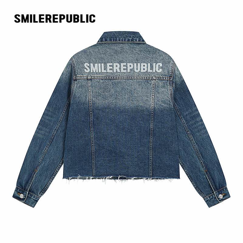 Washed Denim Jacket - SMILEREPUBLIC