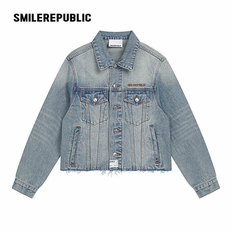 Washed Denim Jacket - SMILEREPUBLIC