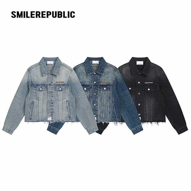 Washed Denim Jacket - SMILEREPUBLIC