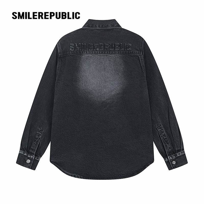 Denim Shirt Jacket - SMILEREPUBLIC