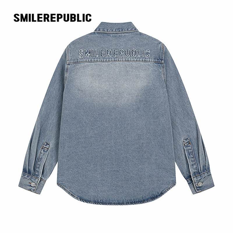 Denim Shirt Jacket - SMILEREPUBLIC